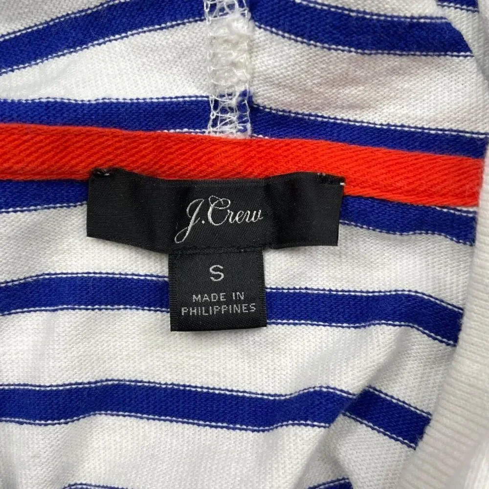 J. Crew Striped Patch Pocket Lightweight Hoodie